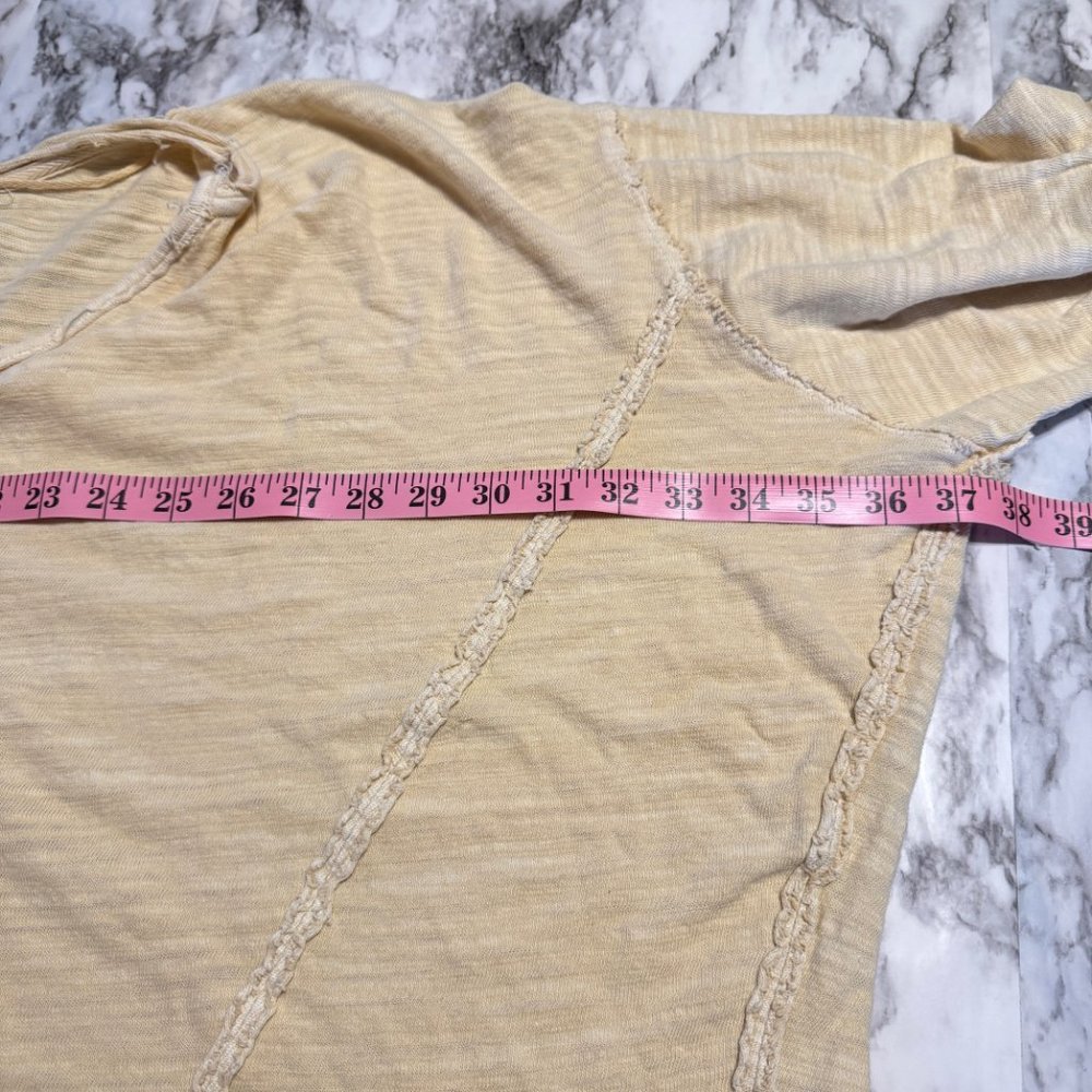 Free People Yellow Distressed Sweatshirt - Picture 7 of 8